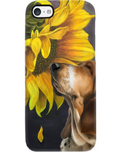 Load image into Gallery viewer, Basset Hound With Sunflower Special Custom Design For Dog Lovers Phone case
