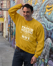 Load image into Gallery viewer, A Proud Husband Of A Freaking Awesome Wife Gift For Family Sweatshirt

