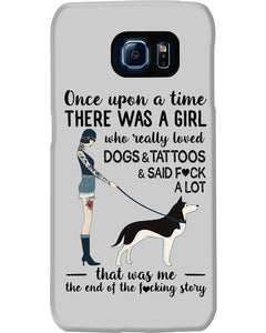 A Girl Really Loved Dogs And Tattoos  Unique Custom Design Phone case