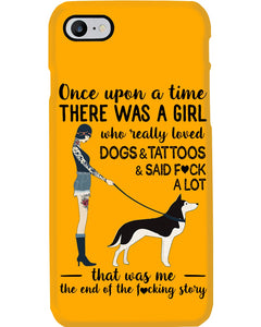 A Girl Really Loved Dogs And Tattoos  Unique Custom Design Phone case