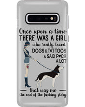 Load image into Gallery viewer, A Girl Really Loved Dogs And Tattoos  Unique Custom Design Phone case
