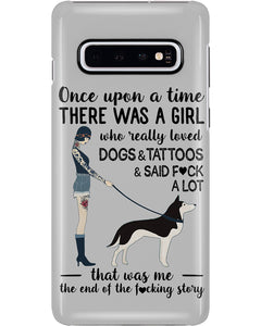 A Girl Really Loved Dogs And Tattoos  Unique Custom Design Phone case