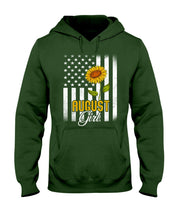 Load image into Gallery viewer, American Flag Sunflower Augustt Girl Trending For Birthday Gift Hoodie
