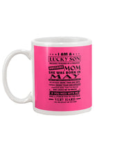 Load image into Gallery viewer, A Lucky Son Of A May Freaking Awesome Mom For Birthday Gift Mug
