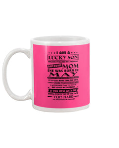 A Lucky Son Of A May Freaking Awesome Mom For Birthday Gift Mug