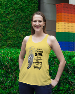 A Granddaughter To A Grandpa With Wings Handheld Gift For Granddaughter Ladies Flowy Tank