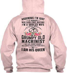 A Spoiled Wife Of Grumpy Old   Machinist     For Personalized Job Gift Hoodie