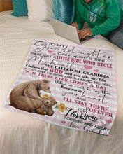 Load image into Gallery viewer, Bear Gift For Granddaughter God Sent You Into My Life  Custom Design Fleece Blanket
