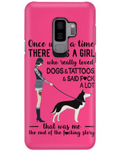 Load image into Gallery viewer, A Girl Really Loved Dogs And Tattoos  Unique Custom Design Phone case
