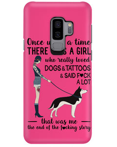 A Girl Really Loved Dogs And Tattoos  Unique Custom Design Phone case