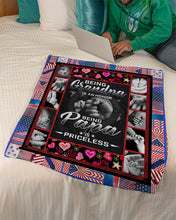 Load image into Gallery viewer, Being Grandpa Is An Honor Being Papa Is Priceless Fleece Blanket
