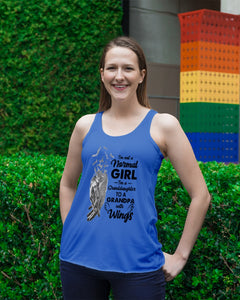A Granddaughter To A Grandpa With Wings Handheld Gift For Granddaughter Ladies Flowy Tank