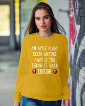 Load image into Gallery viewer, An Apple A Day Keeps Anyone Away Special Custom Design Sweatshirt
