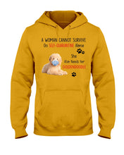 Load image into Gallery viewer, A Woman Can't Survive On Self-quarantine Alone Also Needs Golden Doodle Hoodie
