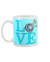 Load image into Gallery viewer, Archery Love Blue Target Printed Mug Mug
