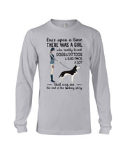 Load image into Gallery viewer, A Girl Really Loved Dogs And Tattoos  Unique Custom Design Unisex Long Sleeve
