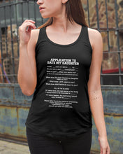 Load image into Gallery viewer, Application To Date My Daughter Funny Gifts Ladies Flowy Tank
