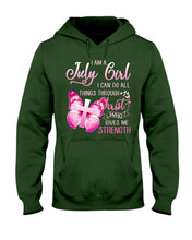 Load image into Gallery viewer, Birthday Gift For July Girl I Can Do All Things Through Christ Custom Hoodie
