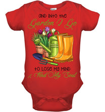 Load image into Gallery viewer, And Into The Garden I Go To Lose My Mind And I Find My Soul Baby Onesie
