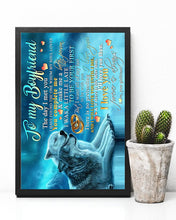 Load image into Gallery viewer, Blue Wolf Gift For Boyfriend I Love You Forever Vertical Poster
