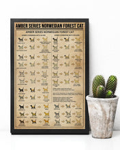 Load image into Gallery viewer, Amber Series Norwegian Forest Cat Gift For Cat Lovers Vertical Poster
