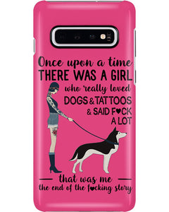 A Girl Really Loved Dogs And Tattoos  Unique Custom Design Phone case