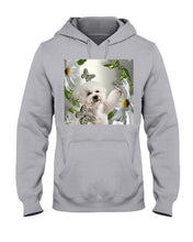 Load image into Gallery viewer, Bichon Frise With Butterflies Simple Custom Design  For Dog Lovers Hoodie
