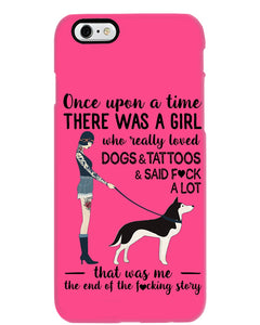 A Girl Really Loved Dogs And Tattoos  Unique Custom Design Phone case