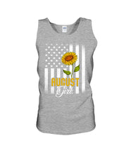Load image into Gallery viewer, American Flag Sunflower Augustt Girl Trending For Birthday Gift Unisex Tank Top
