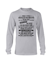 Load image into Gallery viewer, A Spoiled Husband Of    June Freaking Awesome Wife For Birthday Gift Unisex Long Sleeve
