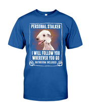 Load image into Gallery viewer, Bedlington Terrier Personal Stalker St. Patrick's Day Printed Mug Guys Tee
