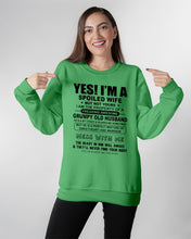 Load image into Gallery viewer, A Spoiled Wife Of An Awesome Grumpy Old Husband Trending Sweatshirt
