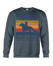 Load image into Gallery viewer, Assuming I'm Just An Old LAdy Was Your First Mistake Retro Vintage Sweatshirt
