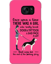 Load image into Gallery viewer, A Girl Really Loved Dogs And Tattoos  Unique Custom Design Phone case
