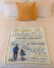 Load image into Gallery viewer, Be Bold And Be Beautiful Dad Gift For Daughter Fleece Blanket
