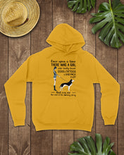Load image into Gallery viewer, A Girl Really Loved Dogs And Tattoos  Unique Custom Design Hoodie
