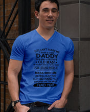 Load image into Gallery viewer, You Can&#39;t Scare Me I Have A Crazy Daddy Guys V-Neck
