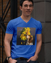 Load image into Gallery viewer, Basset Hound With Sunflower Special Custom Design For Dog Lovers Guys V-Neck
