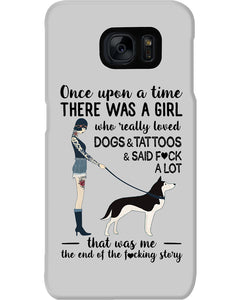 A Girl Really Loved Dogs And Tattoos  Unique Custom Design Phone case