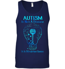 Load image into Gallery viewer, Autism Is Not A Disease It's Borderline Genius Special Custom Design Unisex Tank Top
