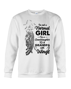 A Granddaughter To A Grandpa With Wings Handheld Gift For Granddaughter Sweatshirt