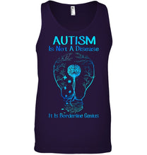 Load image into Gallery viewer, Autism Is Not A Disease It's Borderline Genius Special Custom Design Unisex Tank Top
