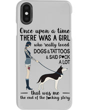 Load image into Gallery viewer, A Girl Really Loved Dogs And Tattoos  Unique Custom Design Phone case
