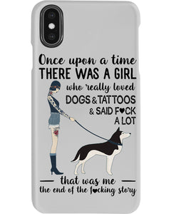A Girl Really Loved Dogs And Tattoos  Unique Custom Design Phone case