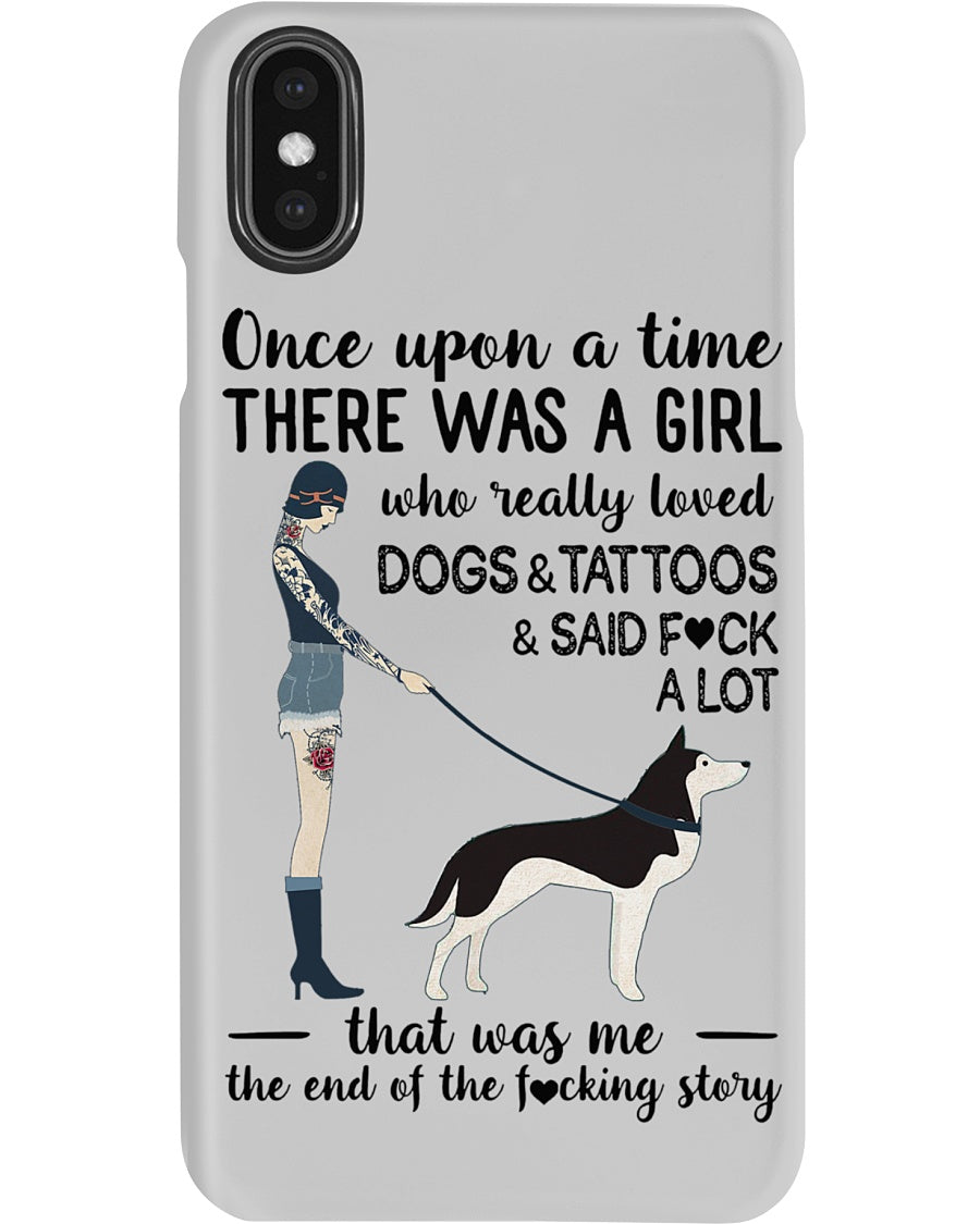 A Girl Really Loved Dogs And Tattoos  Unique Custom Design Phone case