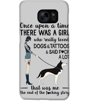 Load image into Gallery viewer, A Girl Really Loved Dogs And Tattoos  Unique Custom Design Phone case
