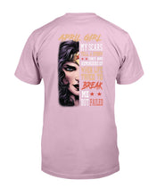 Load image into Gallery viewer, Birthday Gift For April Girl My Scars Tell A Story They're Reminders Guys Tee
