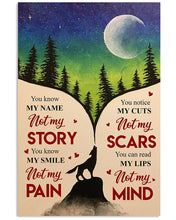 Load image into Gallery viewer, You Know My Name Not My Story Wolf Vertical Poster
