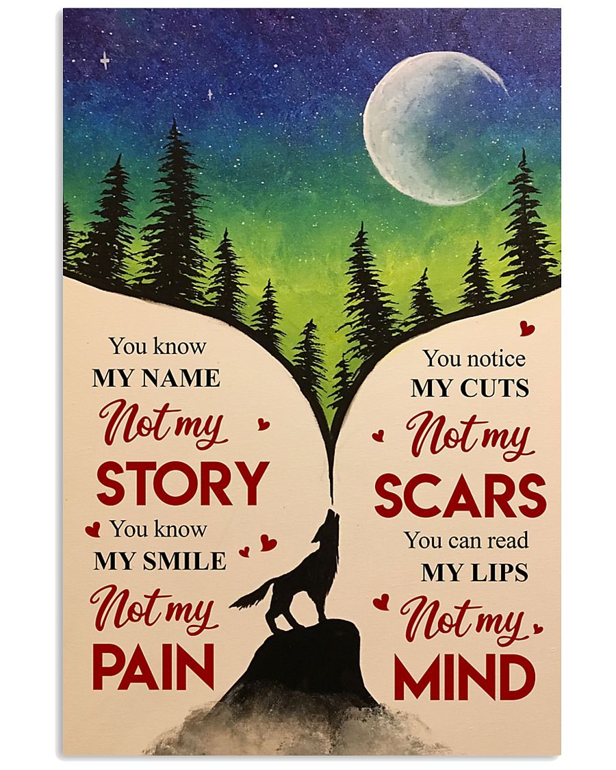 You Know My Name Not My Story Wolf Vertical Poster