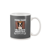 Load image into Gallery viewer, Boston Terrier Personal Stalker St. Patrick's Day Printed Mug Mug
